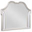 Ensemble de chambre à coucher luxueuse pour grand lit 4 pièces en chêne argenté avec des accents étincelants et un design élégant pour glamour moderne-662368763