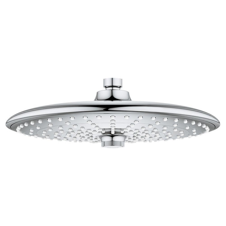 Euphoria Fixed 3-Setting Rain Shower Head Jet SmartRain Settings