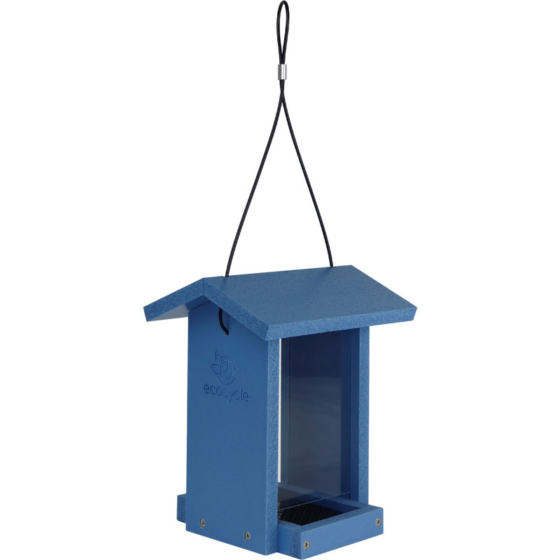 Nature's Way EcoCycle Tasty Tidbit Recycled Plastic Bird Feeder, 0.875 Quart, Blue