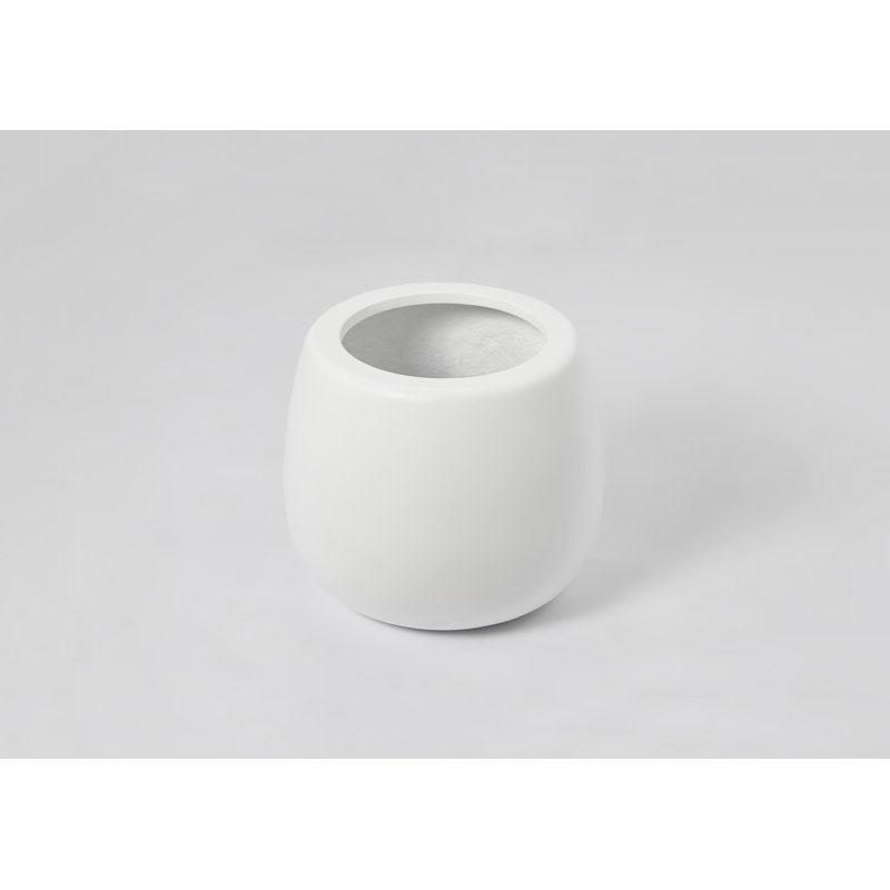 Finstad Handmade Pot Planter, White, 11.5" H x 8.5" W x 8.5" D