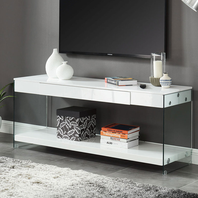 Meuble télé Kurran, Blanc, L 70 po