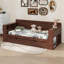 Lit de jour avec bureau amovible - Tiroirs de rangement et table d'appoint hydraulique-1163223681-1163223680