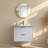 30'' Matte White Modern Wall-Mounted Single Bathroom Vanity Set