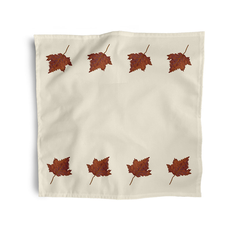 Clairann Li'l Leaf Napkins, Ivory