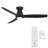 Skylark 54" 3 - Blade Outdoor LED Smart Flush Mount Ceiling Fan with Remote Control and Light Kit Included -126056809-66343235