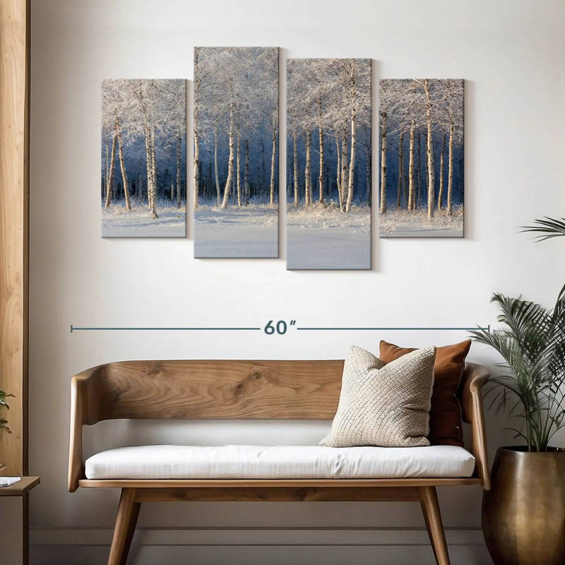 Alvord Birch Trees In Winter, 32" H x 52" W