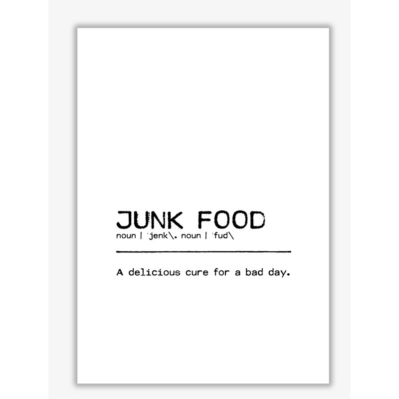Junk Food Delicious - Print, No Frame, 85 cm H x 60 cm W x 1 cm D