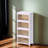 4 Tier Stackable Storage Bins Containers With Wheels For Home Living Room Office Closet