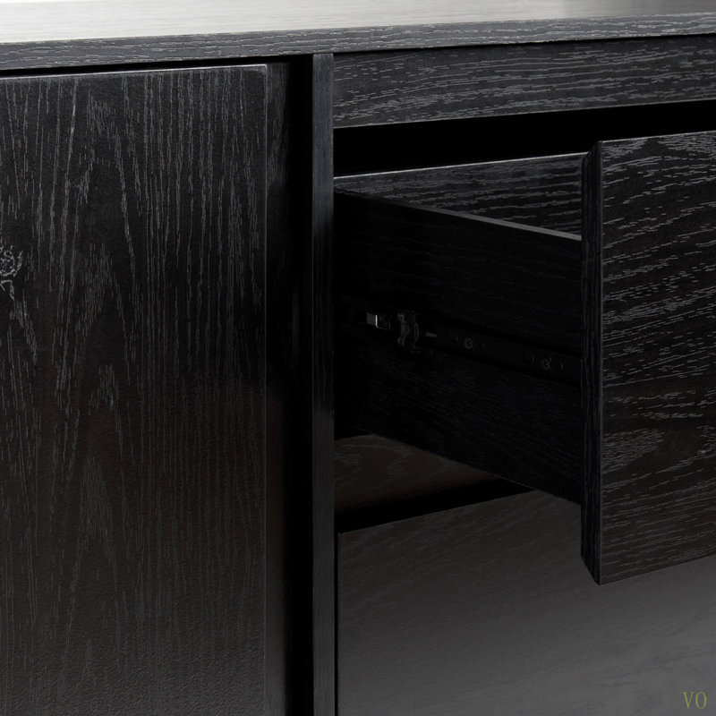 Buffet 63 "avec tiroirs biseautés 63" Scandi, Noir