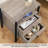 24'' Tall 2 - Drawer Iron Nightstand with Storage and Built-In Outlets-25043603