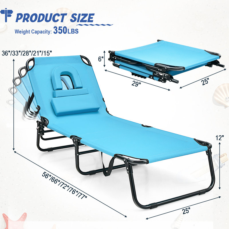 Avaiya Outdoor Metal Chaise Lounge Set, Light Blue