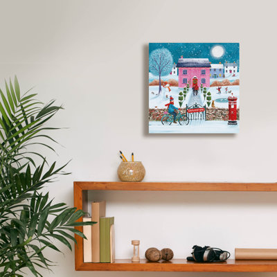 'Pretty Christmas House' by Elle Media Group Ltd Canvas Wall Art, 12" x 12"