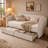 Twin Size Velvet Upholstered Daybed with 2 Storage Drawers, Nailhead Trim Sofa Bed Frame