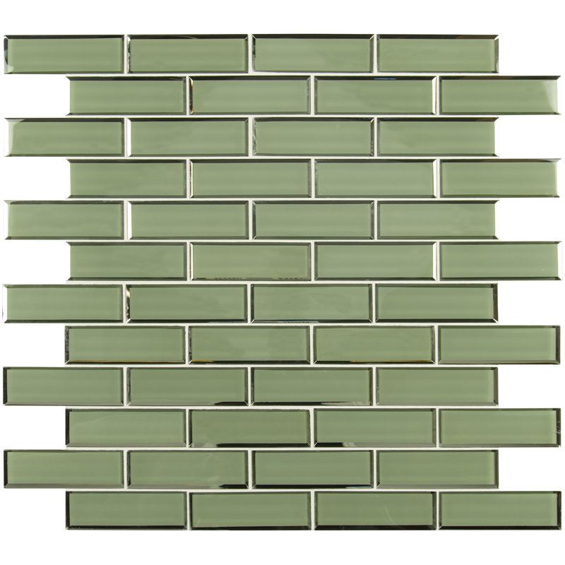 Subway 12 in. x 12 in. Glossy Glass Mosaic Wall Tile, Kairo