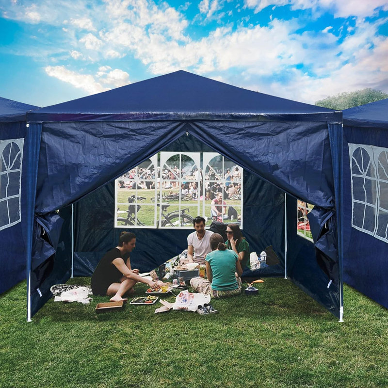 Blue 10' x 10' Outdoor Wedding Party Tent with Sidewalls