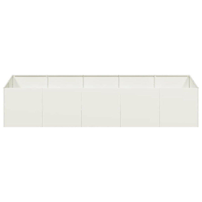 Planter 40 Cm Steel, 40cm H x 200cm W x 80cm D, White