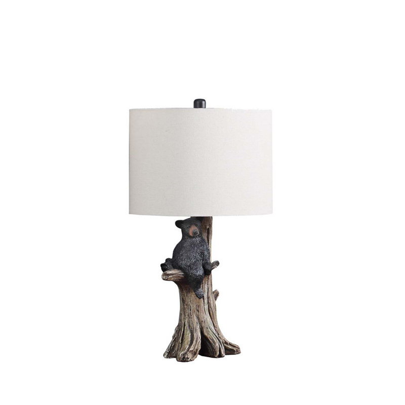 Lampe de table en polyrésine 24,75 po Bear On A Tree