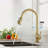 Touch Kitchen Faucet With Pull Down Sprayer-118388157
