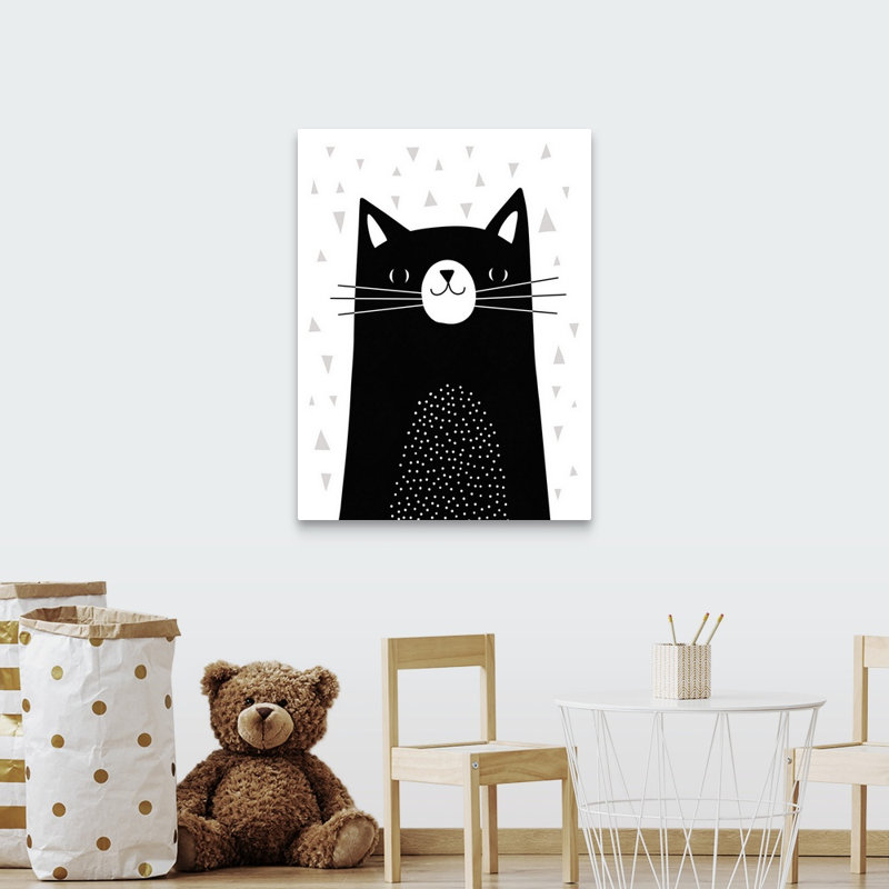 Art de chat Shenk, Toile tendue, H 40 po x l 30 po x P 1,25 po