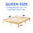 Amylia 14" Heavy Duty Platform queen bed frame, Noise-Free Silent Structure, Zero Formaldehyde Eco-Friendly Varnish, Solid Wood & Bamboo Iron, No Box Spring Required for Bedroom-170940784-147289322