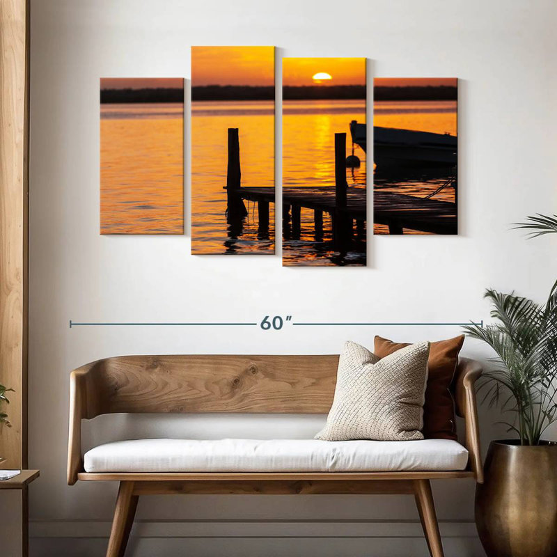 Coucher de soleil sur la promenade Gillard, H 32 po x l 52 po