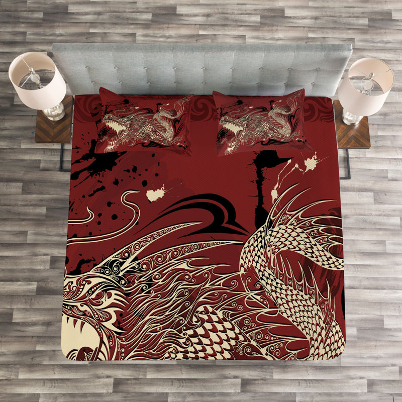 Cassan No Pattern Bedspread with Pillow Shams Included, 220 x 264 cm