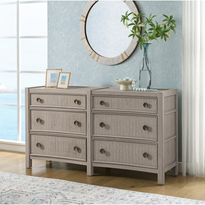 Commode beige à 5 tiroirs