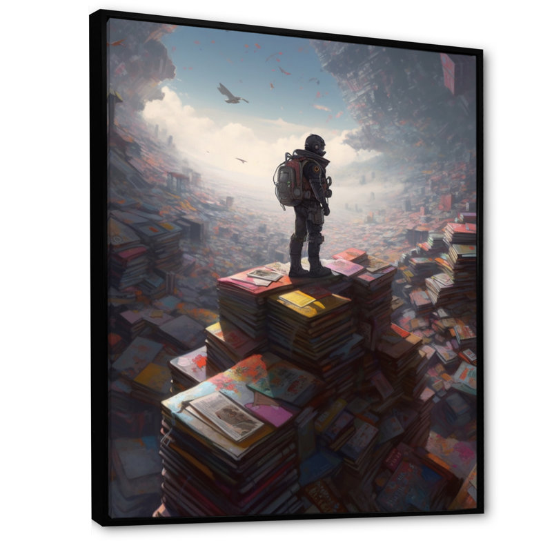 Dreamy Office II sur toile, H 32 po x l 24 po x P 1 po, Cadre flottant noir