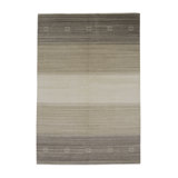 Gabbeh Wool Striped Area Rug in Natural/Beige