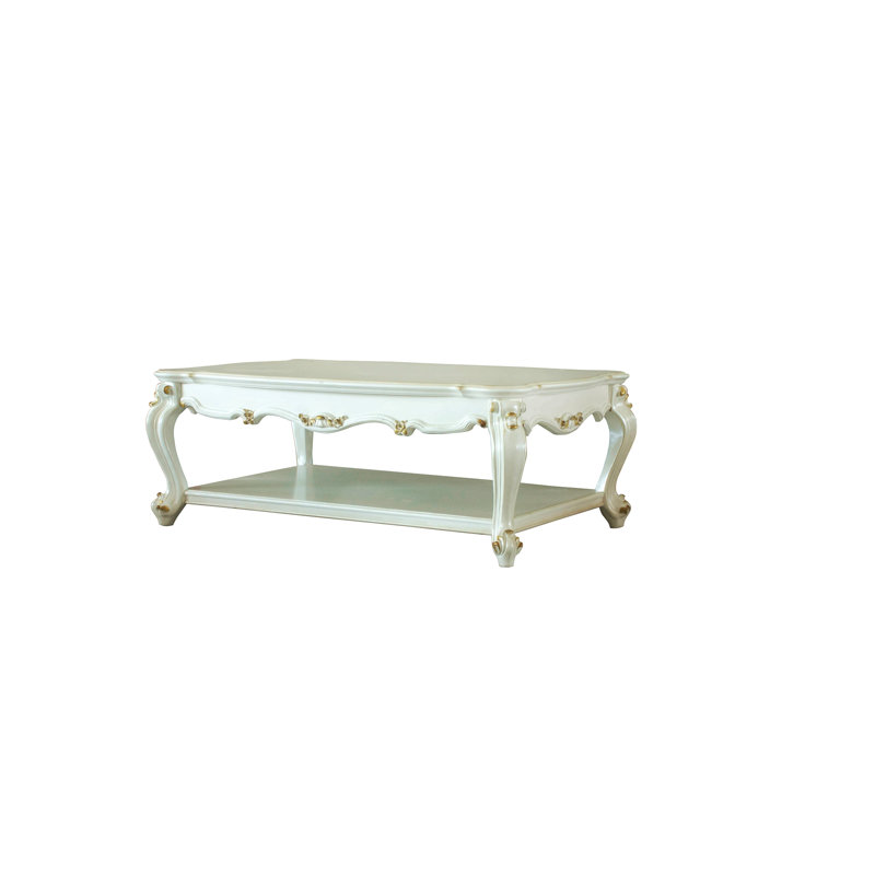 Table basse antique avec tablette inférieure