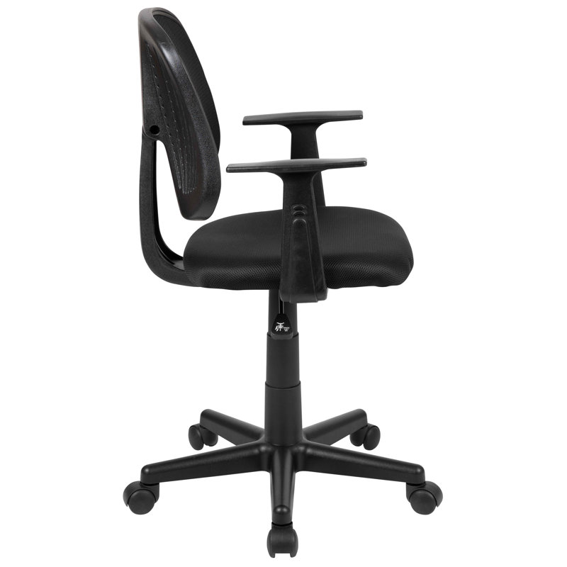 ErgoComfort High-Back Black Mesh Swivel Task Chair with Lumbar Support
