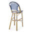 29.5" Outdoor Pe Rattan French Barstool, Aluminum Frame With Bamboo Finish (Set Of 2)-933698148