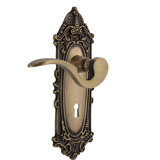 Victorian Plate Passage (Hall & Closet) with Decorative Keyhole and Manor Lever