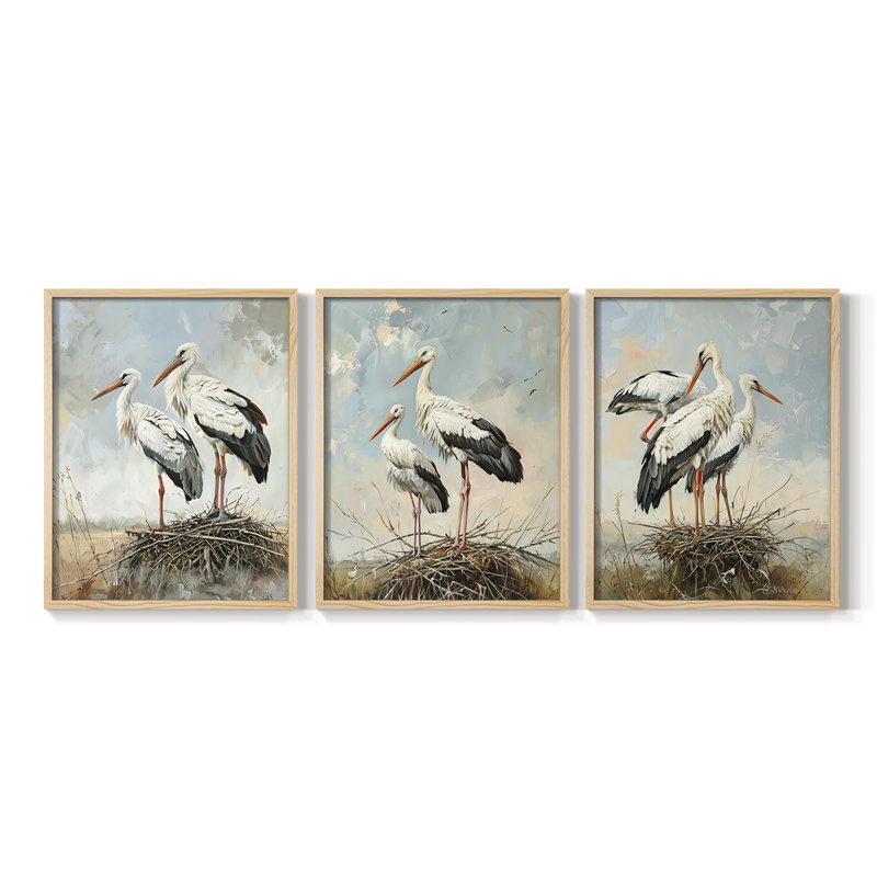 Mer et rivage, série XXVI, ensemble de 3 estampes numériques, prêt à accrocher, Naturel, H 14 po x l 33 po