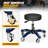 Adjustable Height Rolling Shop Stool 300Lb Capacity Pneumatic Mechanic Seat With 5 Swivel Casters & 2 Brakes-716050641