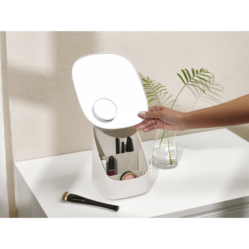 Viva Makeup Organizer with Pedestal Mirror