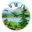 Paysage épinette près du sentier sur une colline - horloge murale traditionnelle-60280722