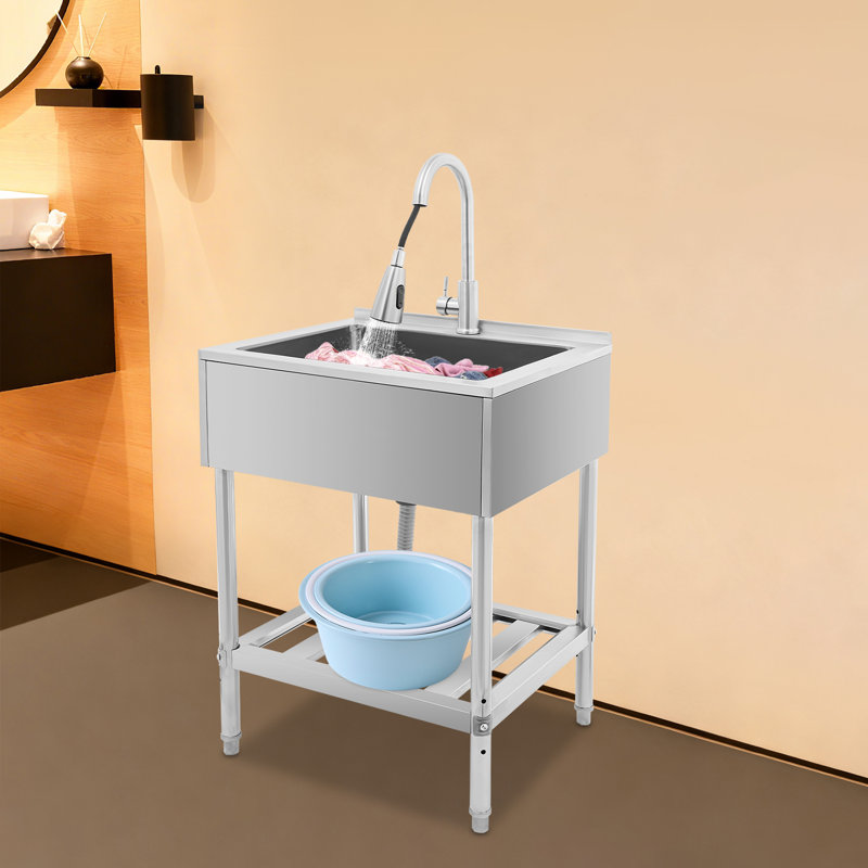 Stainless Steel Laundry Sink With Faucet