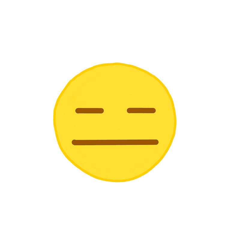 No Emotion Emoji - Wrapped Canvas Print, 122cm H x 122cm W x 3.8cm D
