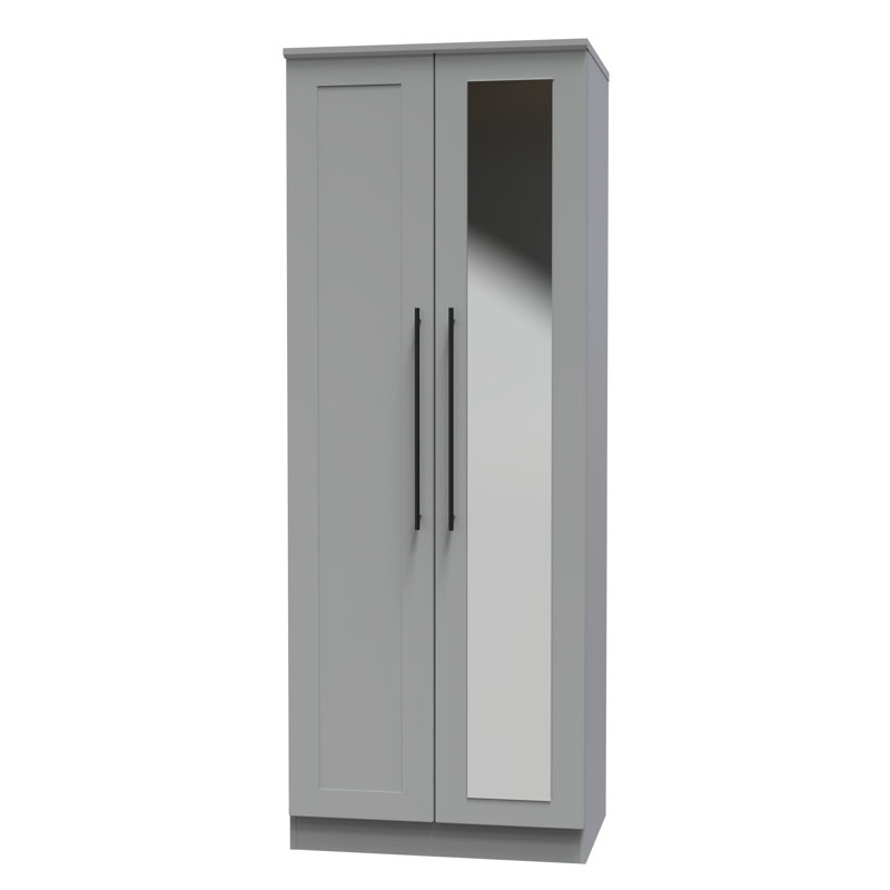 Catlee Manufactured Wood Wardrobe, Dusk Grey