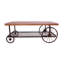 Table basse Francie de style rustique industriel avec finition en chêne et gris antique