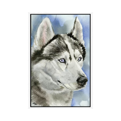 Ice Blue - Siberian Husky Dog by Judith Stein - Painting on Canvas