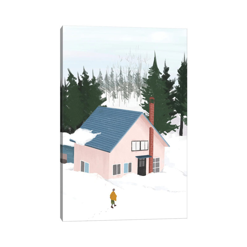 Winter Snowing Snow by Art Mirano - Wrapped Canvas Print, 20.32 cm H x 30.48 cm W