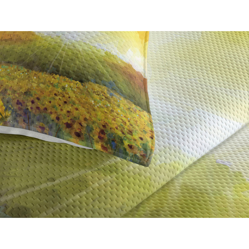 Flower Farmhouse / Country Polyester Coverlet