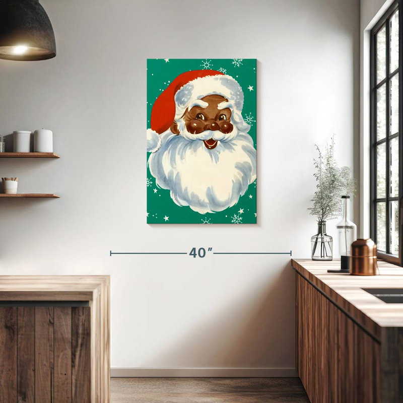 Père Noël noir Lelend, H 36 po x l 24 po