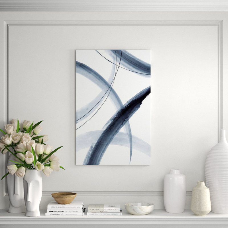 Rhythm In Blue V Print by Barclay Butera, 37" H x 24" W, Image Brush Gel