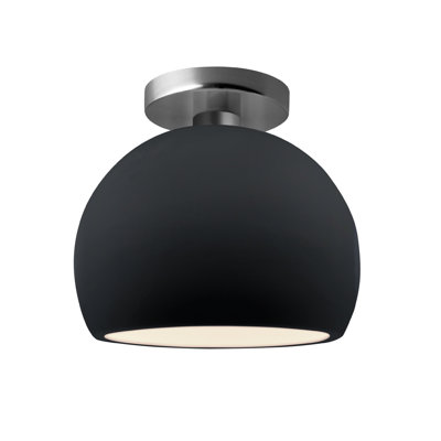 Single Light Ceramic LED Semi Flush Mount