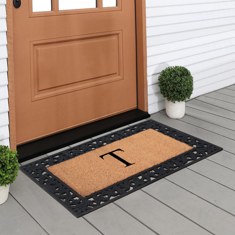  Tapis de porte antidérapant pour l'extérieur 30 po x 18 po, T
