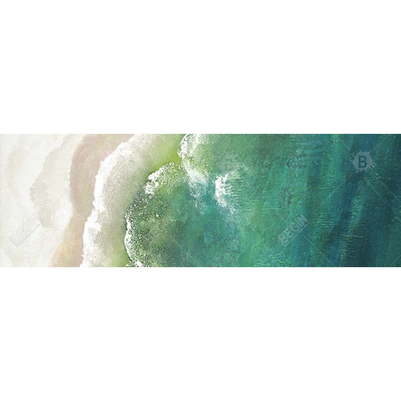 Toile turquoise - cadre blanc | Décoration de chambre de mer