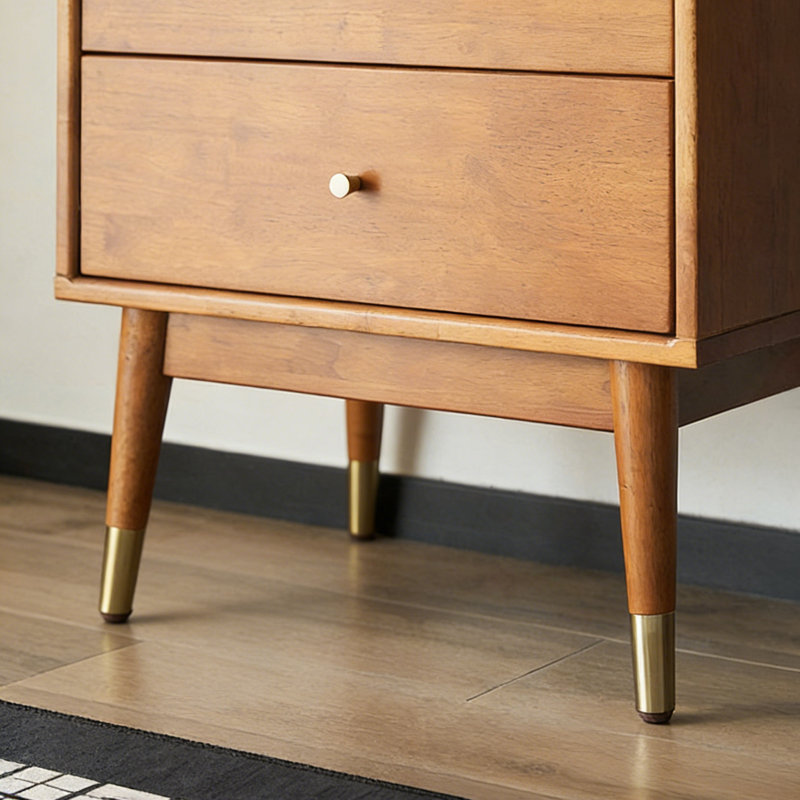 French Minimalist Style Accent Chest, Brown